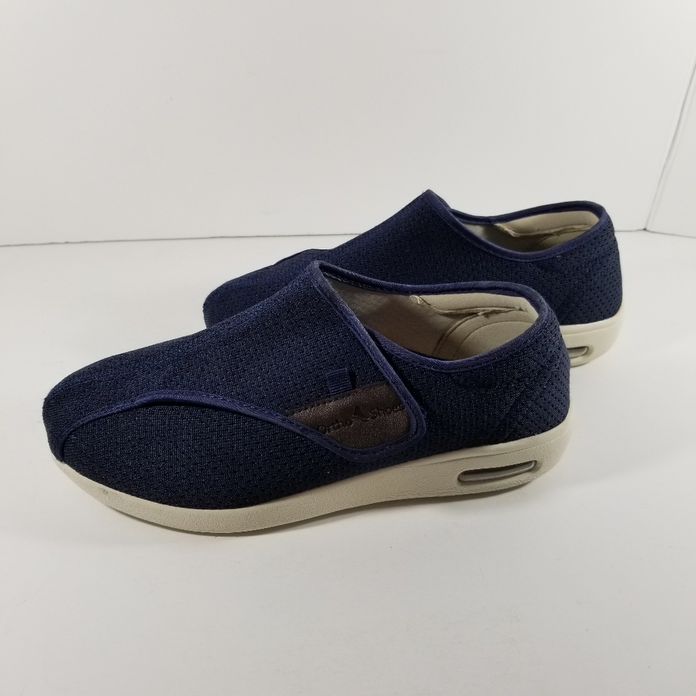 Ortho Shoes Women's 9 Men's 8 Comfort Orthopedic Arch Support Blue Hook And Loop